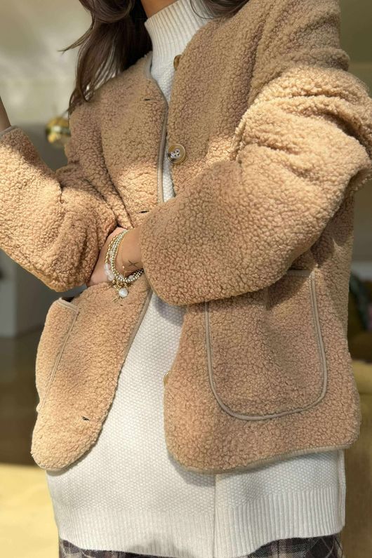 Highland Sherpa Jacket Camel /13 =